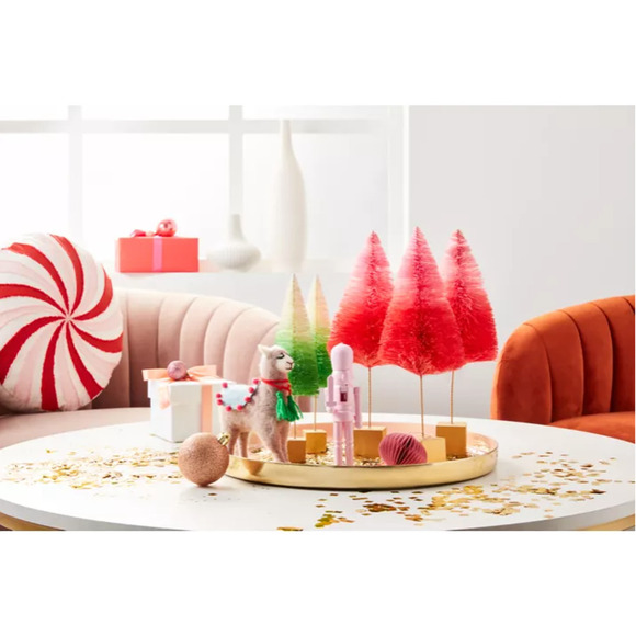 H For Happy Set Of 4 Christmas 2" Paper Squatty Teadrop Tree Ornaments Colorful - Picture 10 of 15